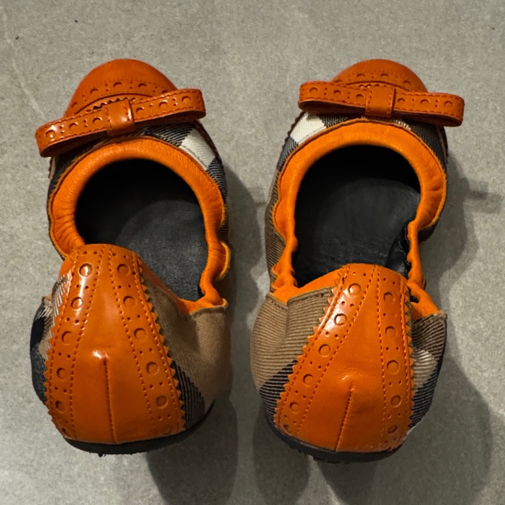 Burberry Orange Checkered ballet flats - Picture 5 of 10